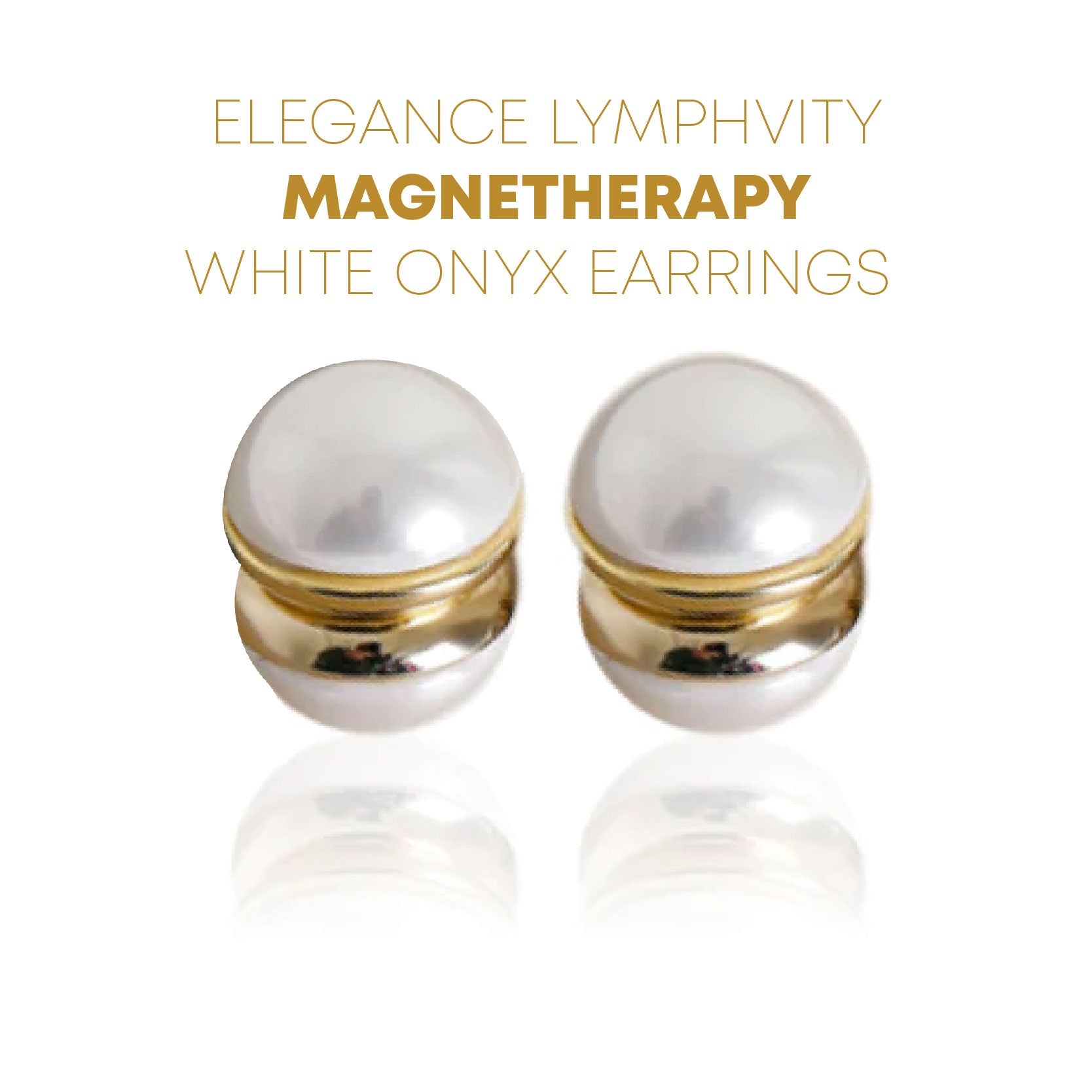 Elegance Lymphvity MagneTherapy White Onyx Earrings（Limited time discount 🔥 last day）